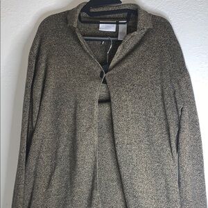 Like new Black and Tan Open Cardigan with skirt